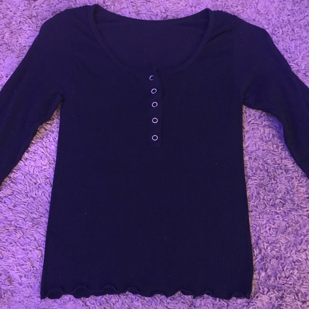 Button front long sleeve shirt